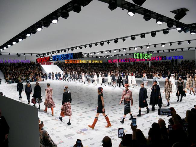 The scene at Dior’s PFW show. Picture: AFP