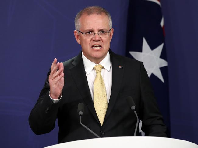 Prime Minister Scott Morrison is pushing for stronger border protection. Picture: Cameron Spencer/Getty