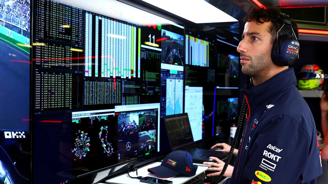 Daniel Ricciardo watches the Melbourne GP. (Photo by Mark Thompson/Getty Images)