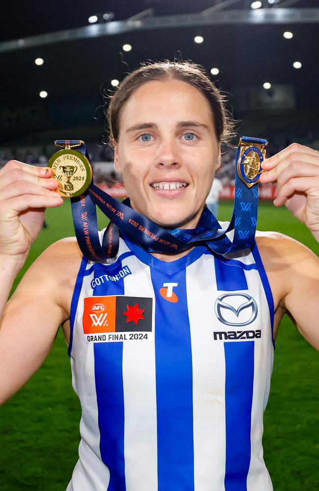 Jasmine Garner with her medallions. Picture: Getty Images