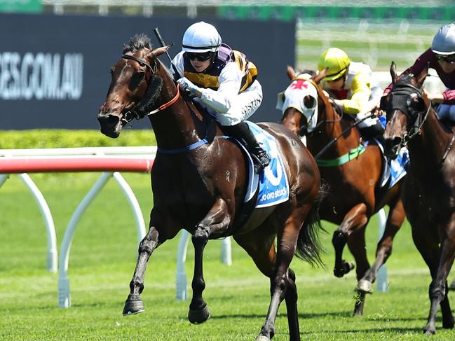 SYDNEY, AUSTRALIA - JANUARY 04: Winona Costin riding Perfumist win Race 5 Captivant @ Kia Ora during Sydney Racing at Royal Randwick Racecourse on January 04, 2025 in Sydney, Australia. (Photo by Jeremy Ng/Getty Images)