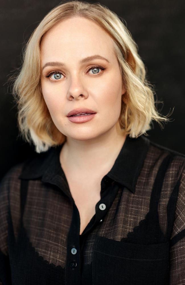 Actor Katie Robertson has stepped behind the scenes for the first time as a director’s assistant on The Survivors. which was filmed in Tasmania. Picture: Kishka Jensen