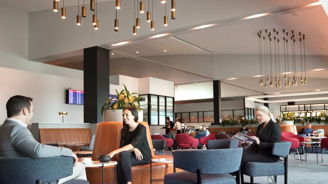 An upgraded Qantas lounge at Melbourne Airport.