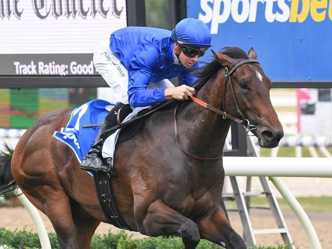 Aleppo Pine ridden by Jye McNeil wins the The Courier Handicap at Sportsbet-Ballarat Racecourse on December 07, 2024 in Ballarat, Australia. (Photo by Brett Holburt/Racing Photos via Getty Images)