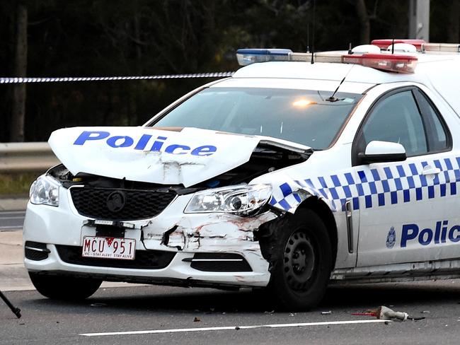 There has been a spate of rammings on police cars in the past year. Picture: Nicole Garmston