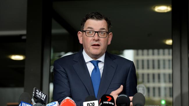 Daniel Andrews has been targeted by former union allies in the lead up to the election. Picture: Andrew Henshaw