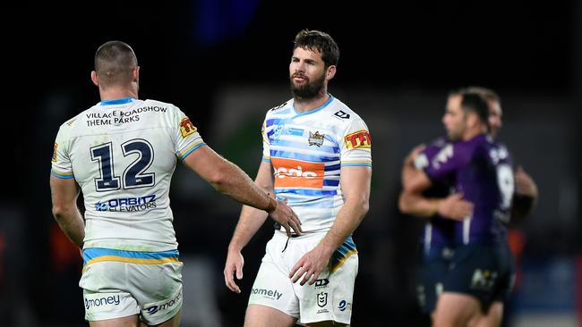 SUNSHINE COAST, AUSTRALIA - JULY 17: Anthony Don of the Titans looks dejected during the round 10 NRL match between the Melbourne Storm and the Gold Coast Titans at Sunshine Coast Stadium on July 17, 2020 in Sunshine Coast, Australia. (Photo by Matt Roberts/Getty Images)