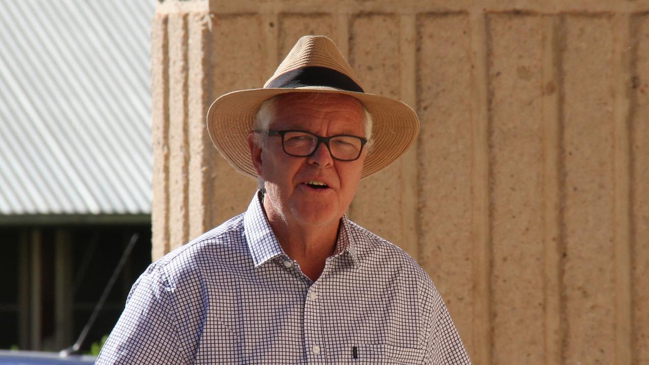 Lawyer Ian Read, representing the Department of Corrections, heads into the Alice Springs Local Court for an inquest into the death of two brothers in Alice Springs. Picture Gera Kazakov