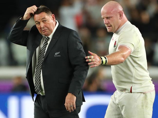 All Blacks coach Steve Hansen warned England players of dropping their guard in the 2019 World Cup final, words that went unheeded. Picture: Stu Forster/Getty Images