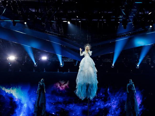 Miller-Heidke has been rehearsing for months for his acrobatic debut in Tel Aviv. Picture: Eurovision.tv