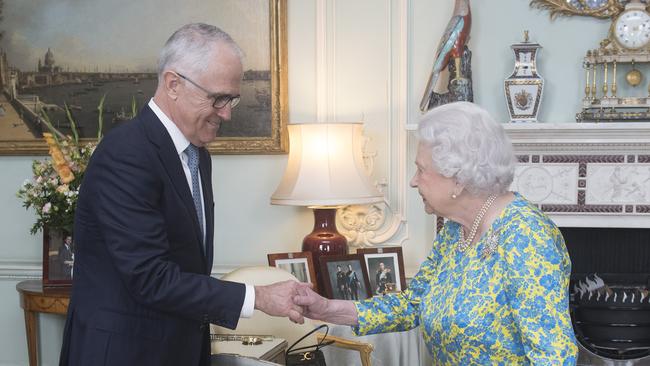 Malcolm Turnbull meets Queen Elizabeth II at Buckingham Palace in July. (Pic: Victoria Jones/Getty)