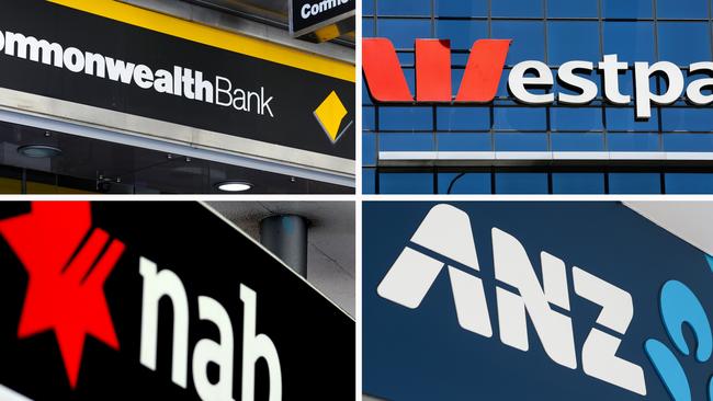 COMPOSITE 16:9 - Australia's four big banks Commonwealth, Westpac, NAB, ANZ. Picture: NCA Newswire