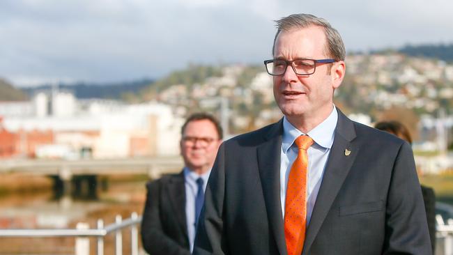 Minister for state growth Michael Ferguson at the announcement of the construction tender for the next stage of UTAS' northern transformation in Launceston. Picture: PATRICK GEE