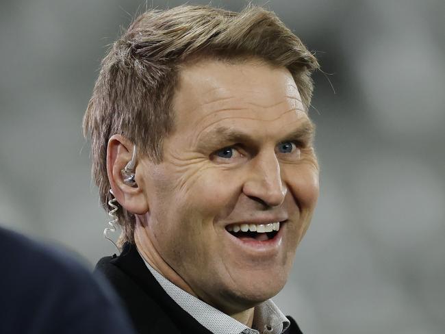 NCA. MELBOURNE, AUSTRALIA. April 5th , 2025 . AFL Round 13. Western Bulldogs vs Hawthorn at Marvel Stadium.   Channel 7 commentator Kane Cornes back on deck at Marvel Stadium tonight     . Picture: Michael Klein