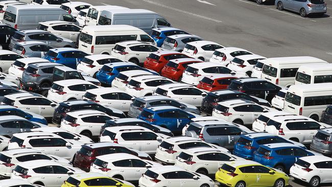 New cars at the Port of Brisbane