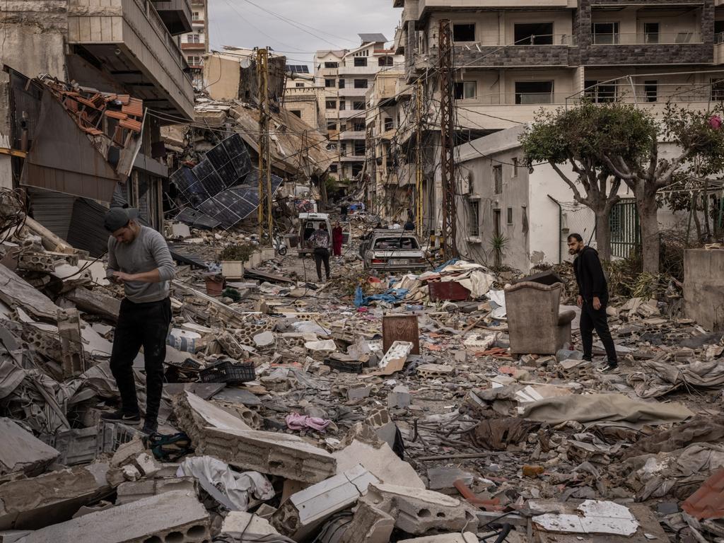 Scenes of destruction followed Israeli air strikes on December 4 in Tyre, Lebanon. Israel and Hezbollah agreed to a truce in late November, aiming to end 13 months of hostilities. It has proven fragile in the days since, with each side accusing the other of breaking the terms of the ceasefire agreement. Picture: Ed Ram/Getty Images