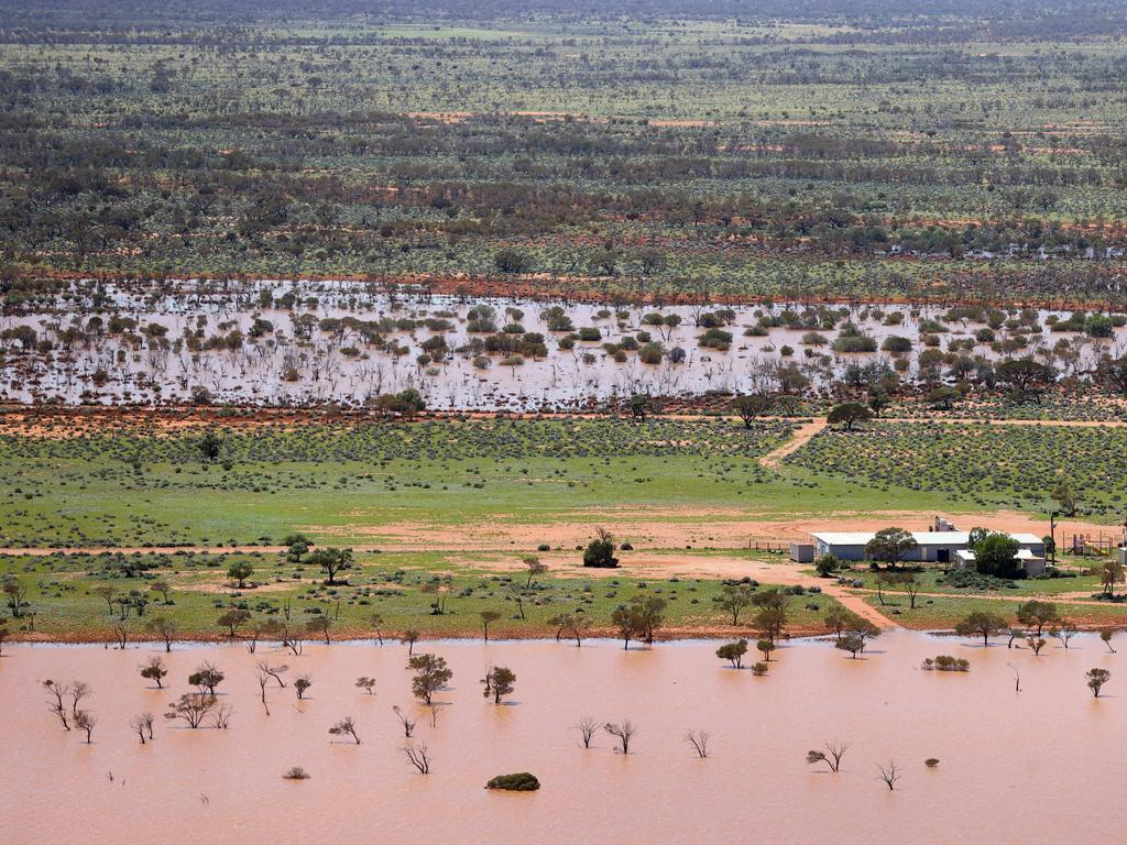 Mass rainfall from last month caused flooding in the state’s north. Picture: NCA NewsWire / Kelly Barnes Pool