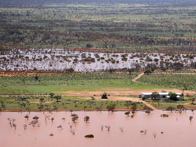 Mass rainfall from last month caused flooding in the state’s north. Picture: NCA NewsWire / Kelly Barnes Pool