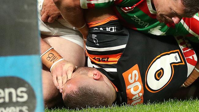 No one can argue Burgess shouldn’t have been sent off for this. Image: Phil Hillyard