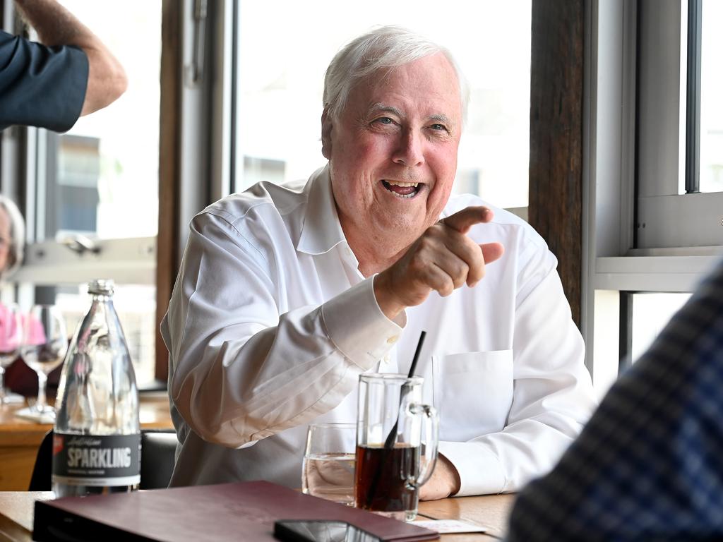 Clive Palmer at Red's Kitchen and Bar. Picture: John Gass