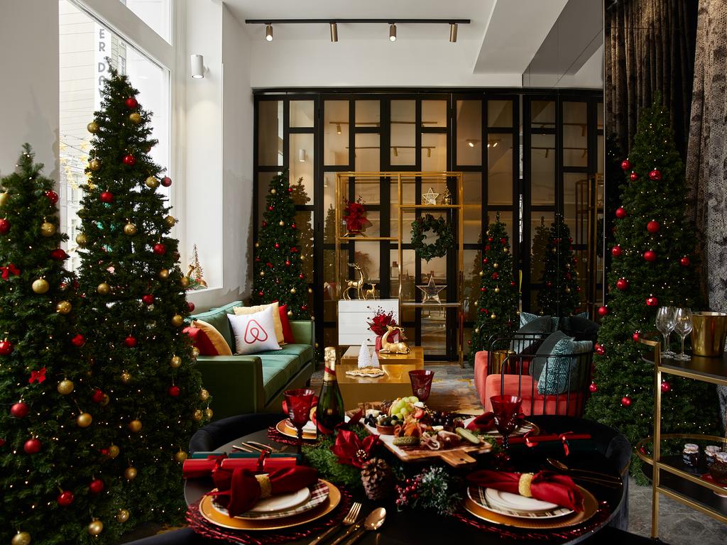The Bourke Street store’s personal shopping suites will be transformed into a Christmas themed two bedroom apartment. Picture: Airbnb