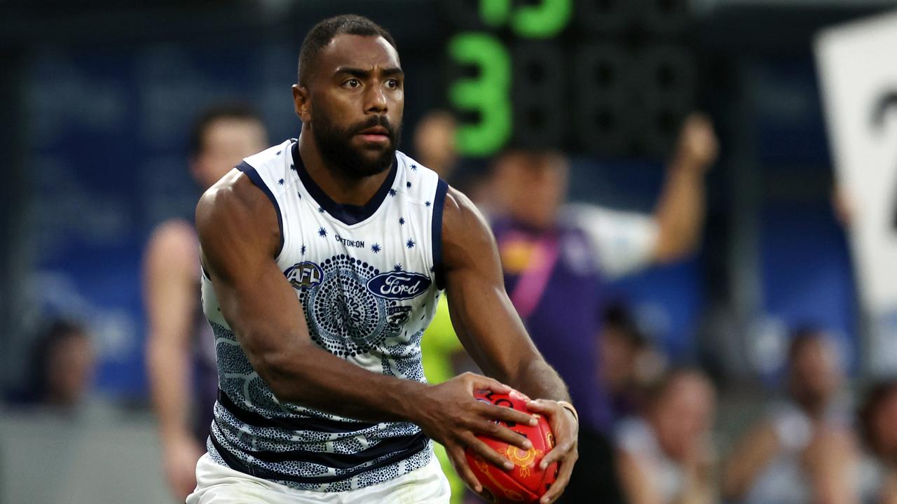 Geelong is open to talking to other clubs about Esava Ratugolea. Picture: Will Russell/AFL Photos via Getty Images