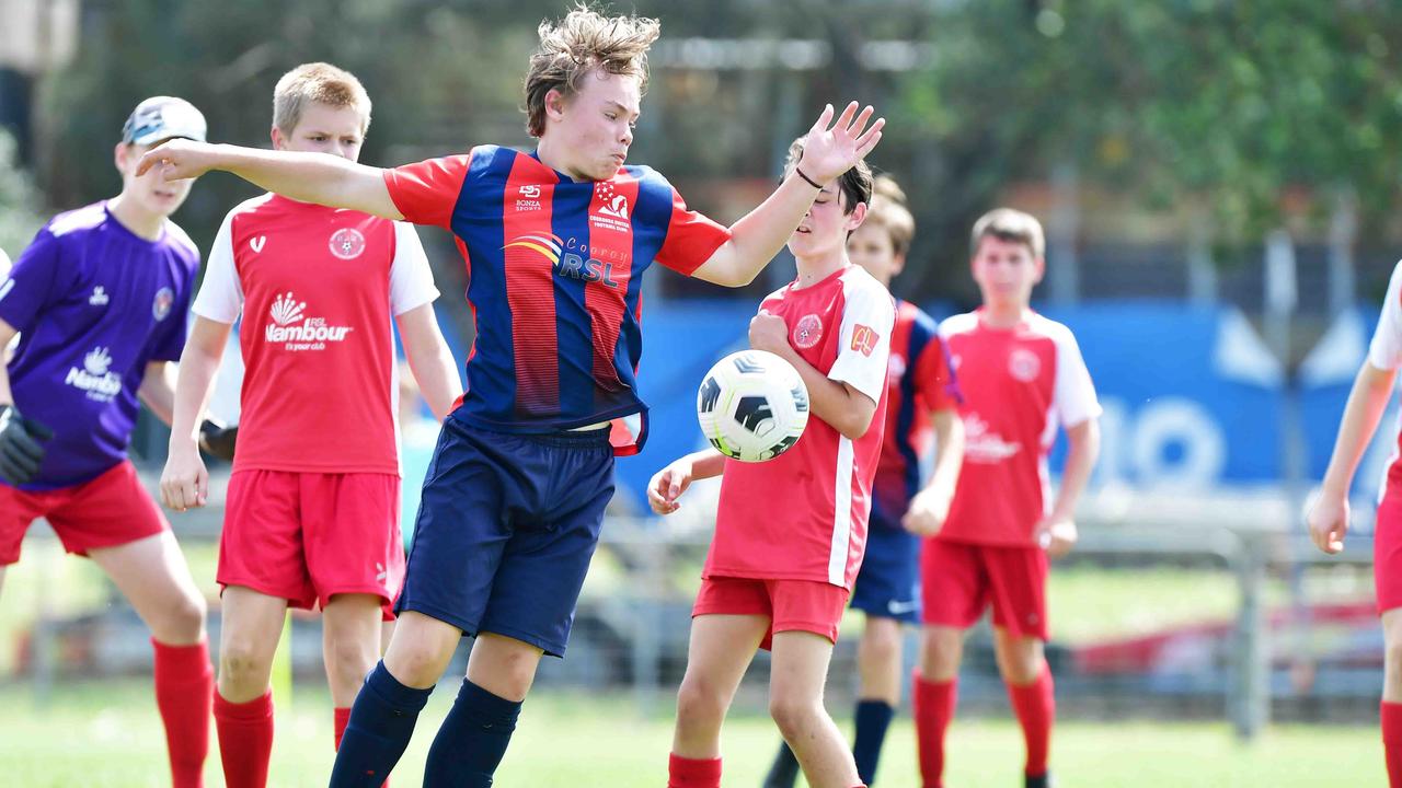 SOCCER: U 14 boys, Yandina Nambour United V Cooroora. Picture: Patrick Woods.