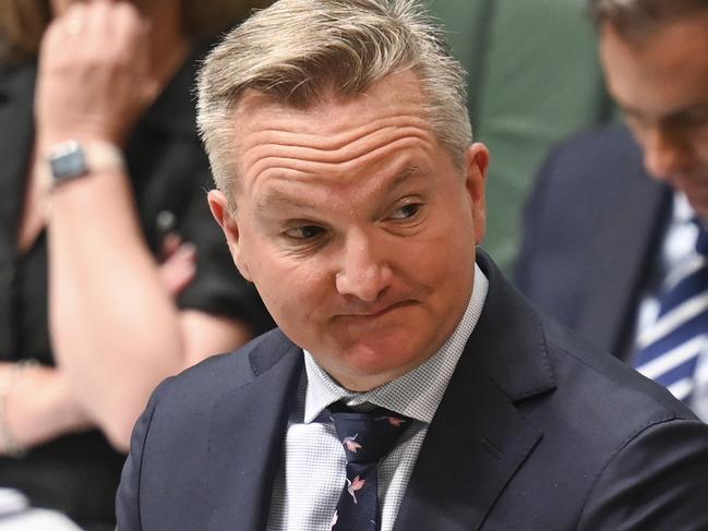 CANBERRA, AUSTRALIA, NewsWire Photos. FEBRUARY 8, 2024: Climate Change and Energy Minister, Chris Bowen  during Question Time at Parliament House in Canberra. Picture: NCA NewsWire / Martin Ollman
