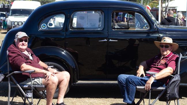 Shane Walsh and Ian Jefferyes of the Bundaberg Vintage Vehicle Club.