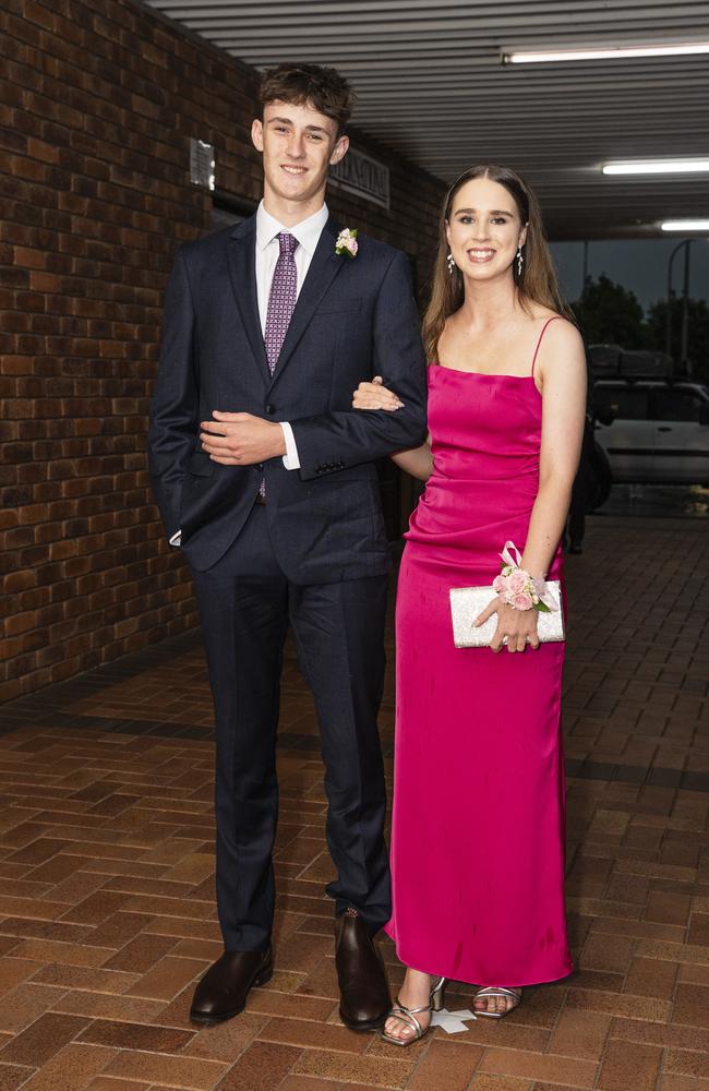 Jackson Smiddy and partner Eve Hawes at Toowoomba Grammar School formal at Rumours International, Wednesday, November 13, 2024. Picture: Kevin Farmer