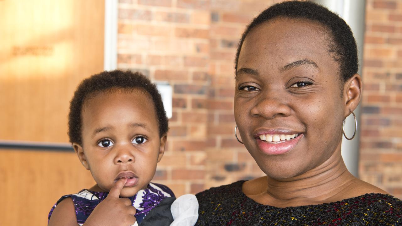 New citizen Precious Eleda with daughter Georgia Eleda at the Toowoomba Regional Council Australian Citizenship Ceremony at The Annex, Friday, October 18, 2019. Picture: Kevin Farmer