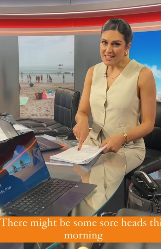 Logies afterparty 2023. Sarah Abo waits for Karl Stefanovic. Picture: thetodayshow/Instagram