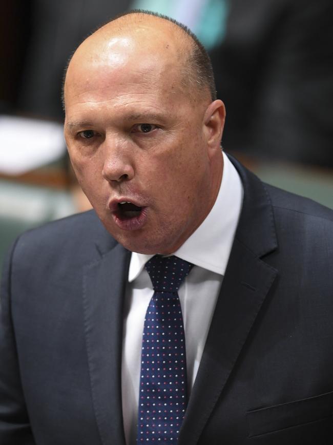 Mr Dutton said he would do everything within the law to stop those foreign fighters coming back to cause harm and injury to Australians. Picture: AAP