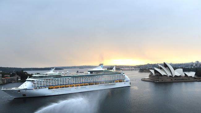 Royal Caribbean’s Voyager of the Seas arriving in Sydney Harbour