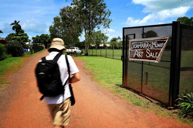 Thousands of spectators made the trip north for a mix of art and footy during this year's 49th Annual Tiwi Grand Final on Bathurst Island, 80km's north of Darwin, NT. Picture: Justin Kennedy