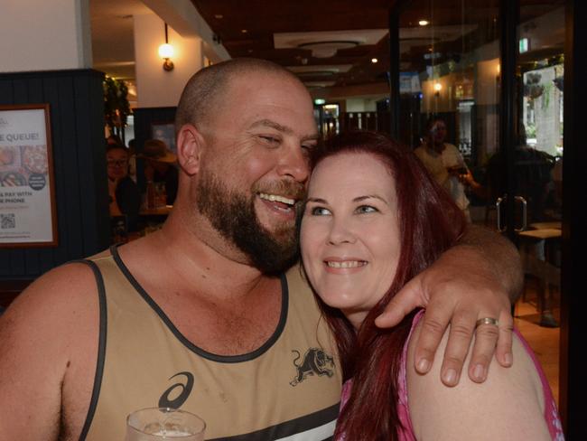 Dan and Jodie Conna at Australia Day celebrations at Cavill Hotel, Surfers Paradise. Picture: Regina King