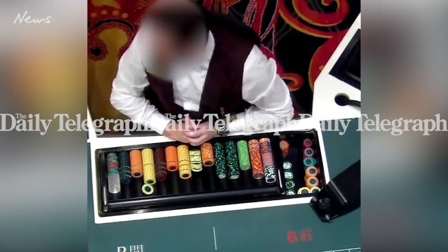 Video surveillance shows a croupier stealing a $5000 chip at Sydney's Star Casino