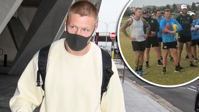 Collingwood’s Jordan De Goey has made a surprise return to the training track.