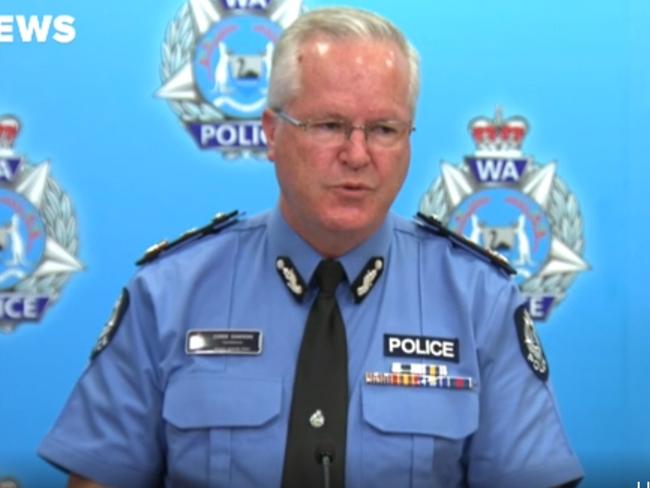 WA Police Commissioner Chris Dawson said Mr Cockman can “say what he wants”.