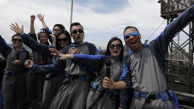 Target market. Guests of the Sydney Bridgeclimb Karaoke climb - for Chinese New Year. Pic: Supplied