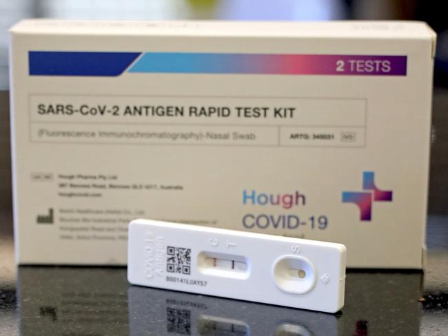 COVID-19 rapid antigen test. Picture: NCA NewsWire / Nicholas Eagar