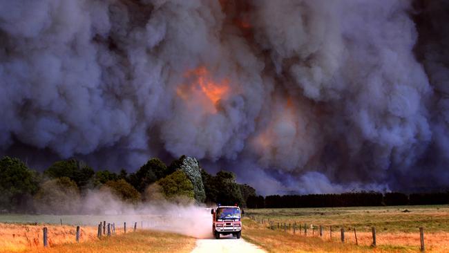 History lesson: claims this summer’s fires are unprecedented and represent a new norm, fail to recognise Australia's fire history, such as Black Saturday pictured. Photograph Alex Coppel.