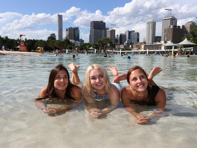 Southbank, with its lagoon beach, is one of Brisbane’s major attractions. Picture: Annette Dew