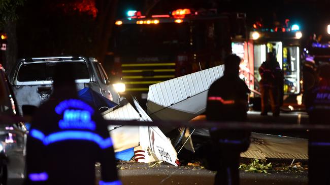 MFB officers at the Scarlet St scene. Picture: Jay Town