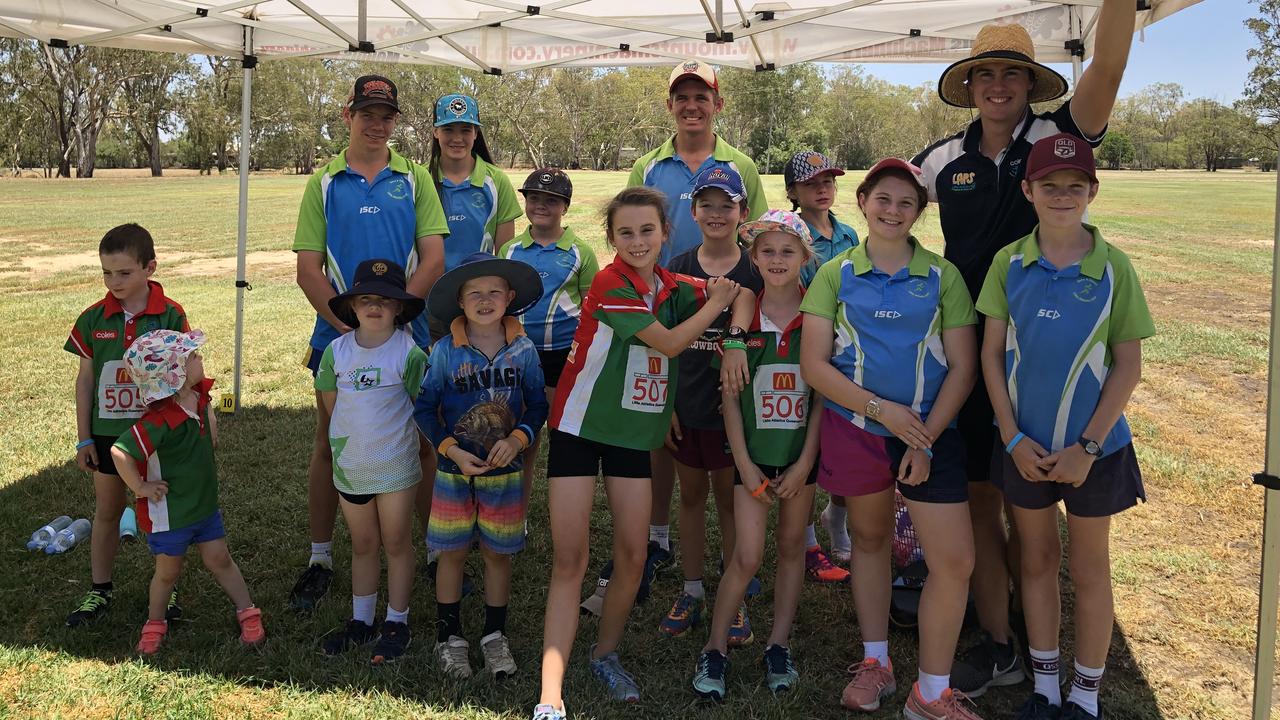 Roma Little Athletics team at their recent December coaching clinic.