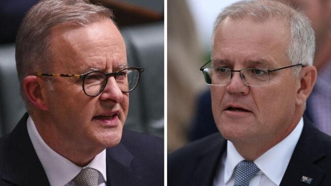 The economy is central to the election campaigns of both Anthony Albanese and Scott Morrison. Pictures: Getty