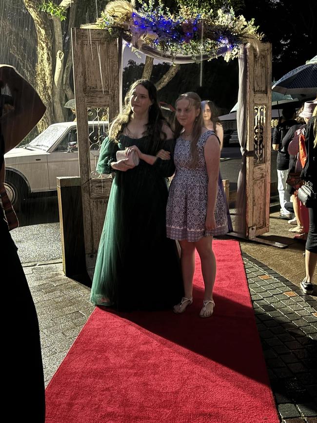 Students arrive at the Hervey Bay State High School formal.