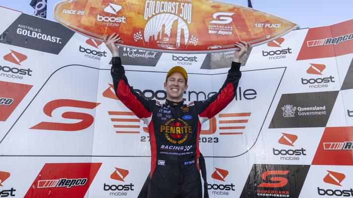 David Reynolds wins the 2023 Boost Mobile Gold Coast 500, Event 11 of the Repco Supercars Championship, Gold Coast, Gold Coast, Queensland, Australia. 29 Oct, 2023.