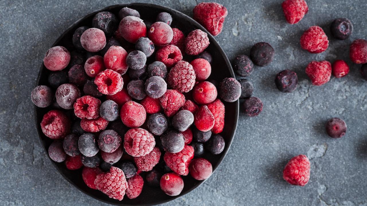 Frozen berries are a great cold snack to replenish electrolytes. Picture: iStock