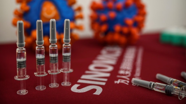 China's Sinovac vaccine is one of multiple vaccines offered by China to its population. Picture: Getty Images